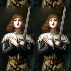 1 chainmail Joan of Arc Jeanne d'Arc The Maid of Orléans french france heroine woman lady warrior soldier sword armor famous historical history knight fighter medieval 15th century saint middle ages portraits painting
