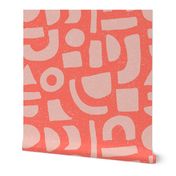 Blush Shapes - Coral