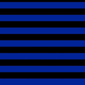 Imperial Blue Awning Stripe Pattern Horizontal in Black