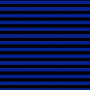 Imperial Blue Bengal Stripe Pattern Horizontal in Black