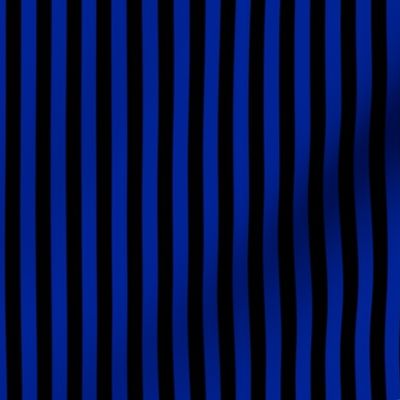 Imperial Blue Bengal Stripe Pattern Vertical in Black