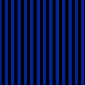 Imperial Blue Bengal Stripe Pattern Vertical in Black