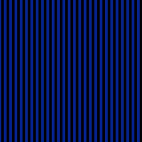 Small Imperial Blue Bengal Stripe Pattern Vertical in Black