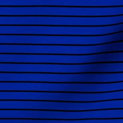 Imperial Blue Pin Stripe Pattern Horizontal in Black