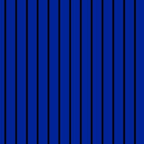 Imperial Blue Pin Stripe Pattern Vertical in Black