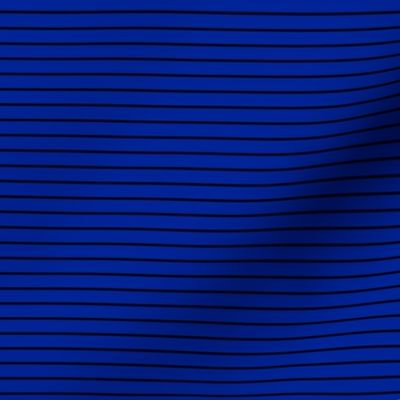 Small Imperial Blue Pin Stripe Pattern Horizontal in Black