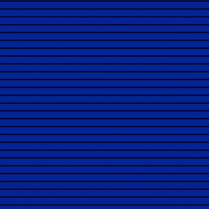 Small Imperial Blue Pin Stripe Pattern Horizontal in Black