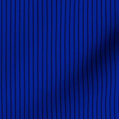 Small Imperial Blue Pin Stripe Pattern Vertical in Black