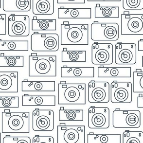 cameras outline - white