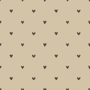 Little Hearts Taupe