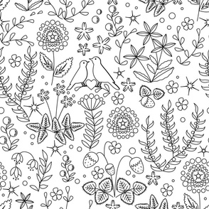 floral pattern_BW