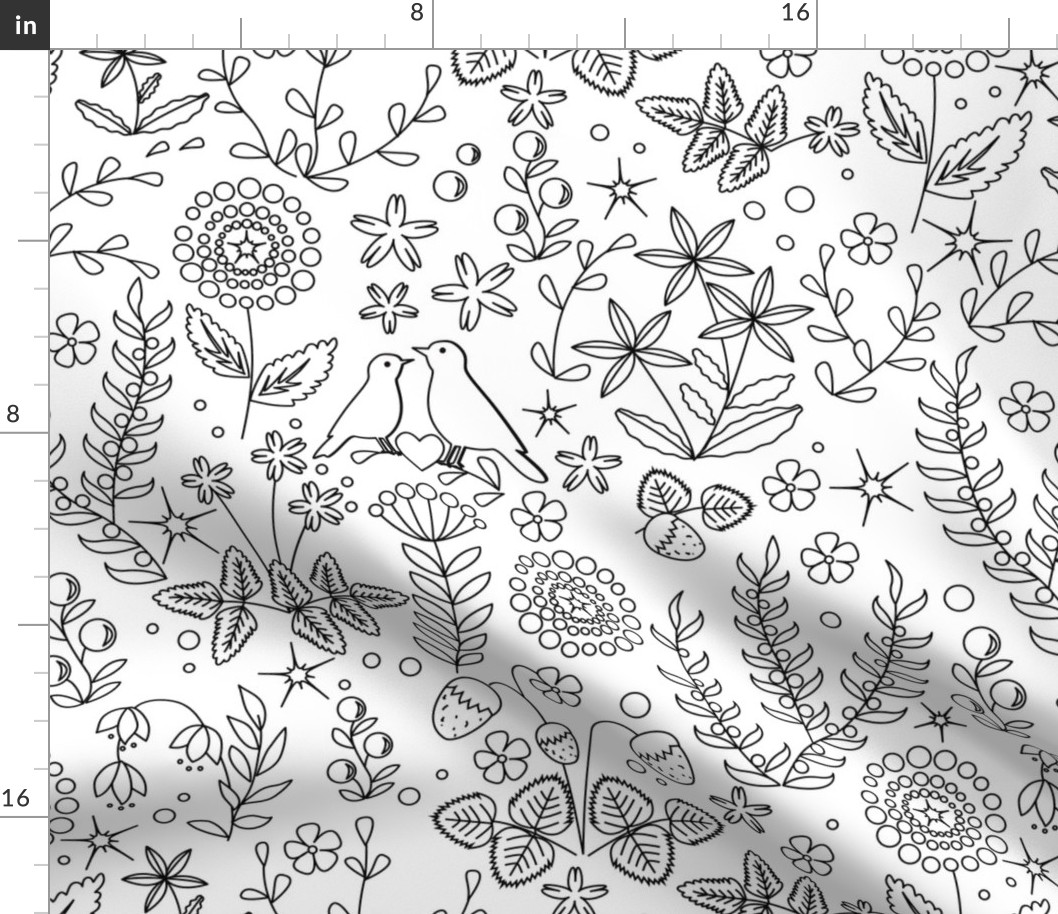 floral pattern_BW