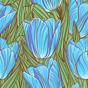 Blue tulips