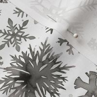 Winter Snowflakes Natural Gray