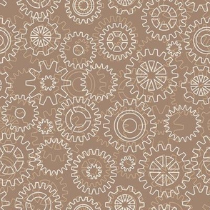 Mechanical gears - beige white 