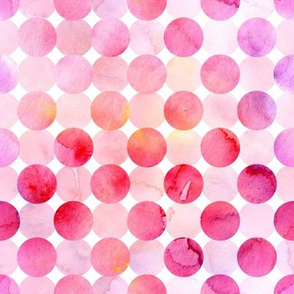 Watercolor pink circles