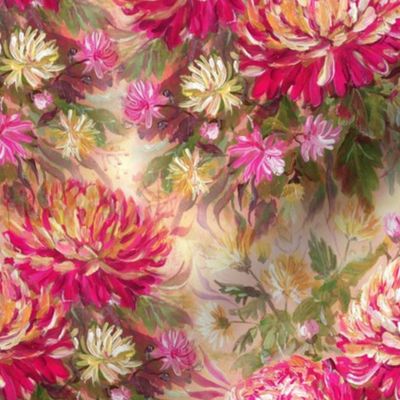 Painting Chrysanthemum - pink