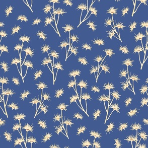 blooming chrysanthemums - blue