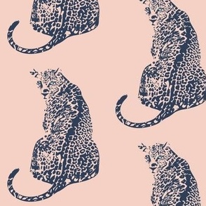 Jaguars in Pale Pink and Navy