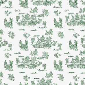 toile_greenTank Toile Green on White