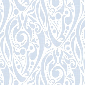 tribal turtle net - sky blue abstract turtle shell - coastal fabric and wallpaper