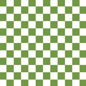 Classic Retro Checkerboard, Green 1/2" 