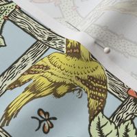 William Morris ~ Birds on A Trellis ~ Yellow Birds on Vow  ~ Medium