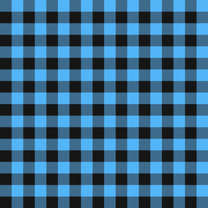 Buffalo plaid linen texture blue