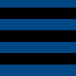 Large Blue Awning Stripe Pattern Horizontal in Black