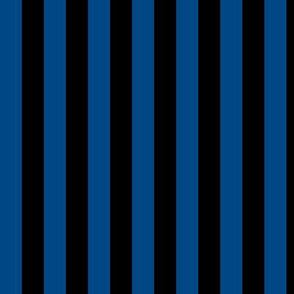 Blue Awning Stripe Pattern Vertical in Black