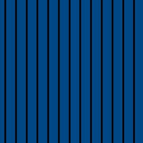 Blue Pin Stripe Pattern Vertical in Black