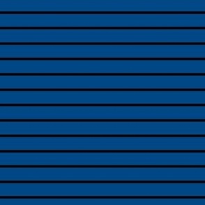 Blue Pin Stripe Pattern Horizontal in Black