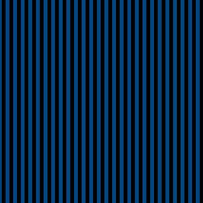 Small Blue Bengal Stripe Pattern Vertical in Black