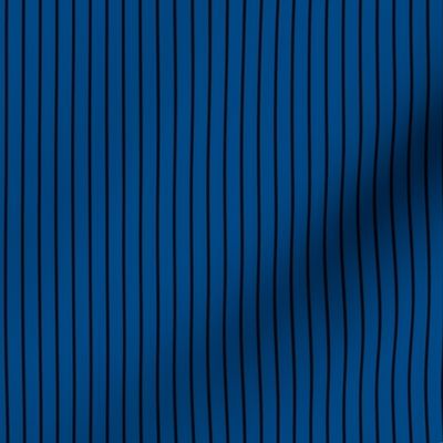 Small Blue Pin Stripe Pattern Vertical in Black