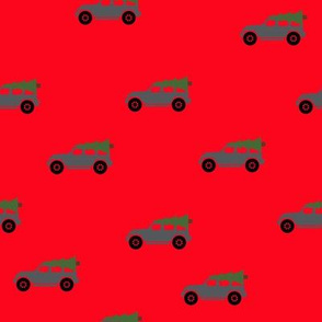 Jeep Wrangler-Christmas Tree-Dark Red Jeep