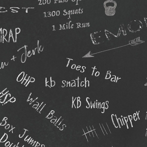 Crossfit Chalk board Clean - Extra large scale