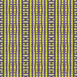 Potholder Weave in Purple, Yellow & White
