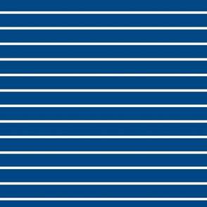 Blue Pin Stripe Pattern Horizontal in White