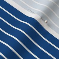 Blue Pin Stripe Pattern Vertical in White