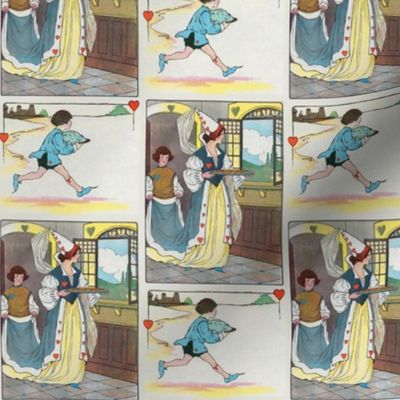 Mother Goose Nursery Rhyme - Hearts and Tarts - Queen and Knave