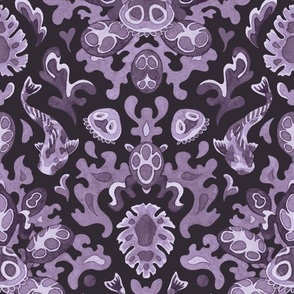 (large) Victorian underwater tropics - purple