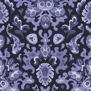(large) Victorian underwater tropics - violet