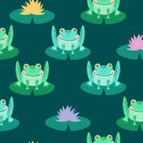 Frogs and Water Lilies
