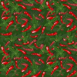 Chili peppers pattern.