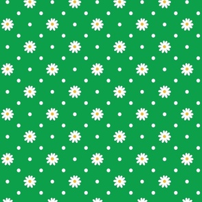 Bright Green Daisy Dot, SMALL 
