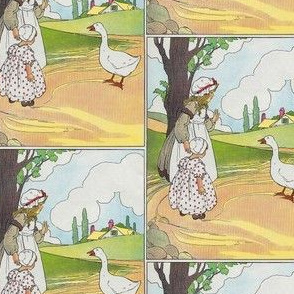 Mother Goose Nursery Rhyme Goosey, goosey, gander, Whither dost thou wander