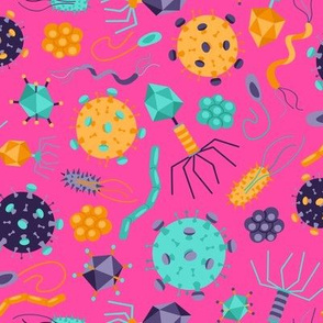 Viruses and Bacteria (Pink)