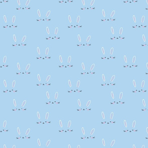 sky blue bunnies