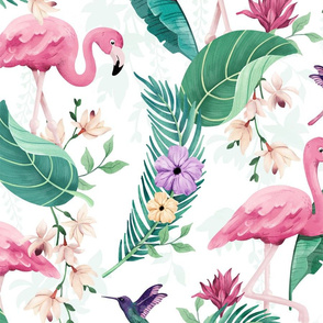 Flamingo Leaves - wallpaper