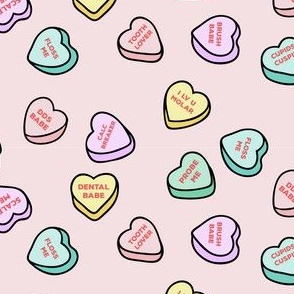 DDS BABE dental candy hearts - light pink